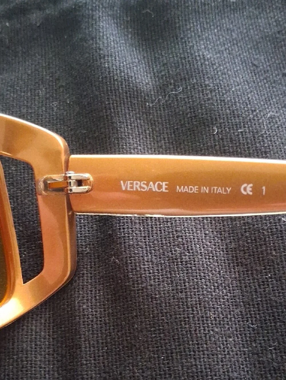 Versace Brown Rectangular Womens Sunglasses with Medusa Detail